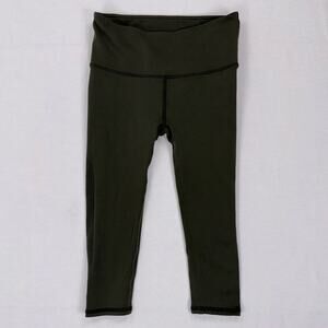 Lululemon Womens Reveal Crop Legging Size 4 Dark Olive